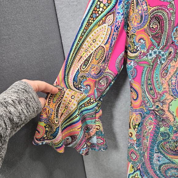 Tommy Hilfiger Jaipur Matte Jersey Paisley Sheath Dress Size 16 - Picture 4 of 6